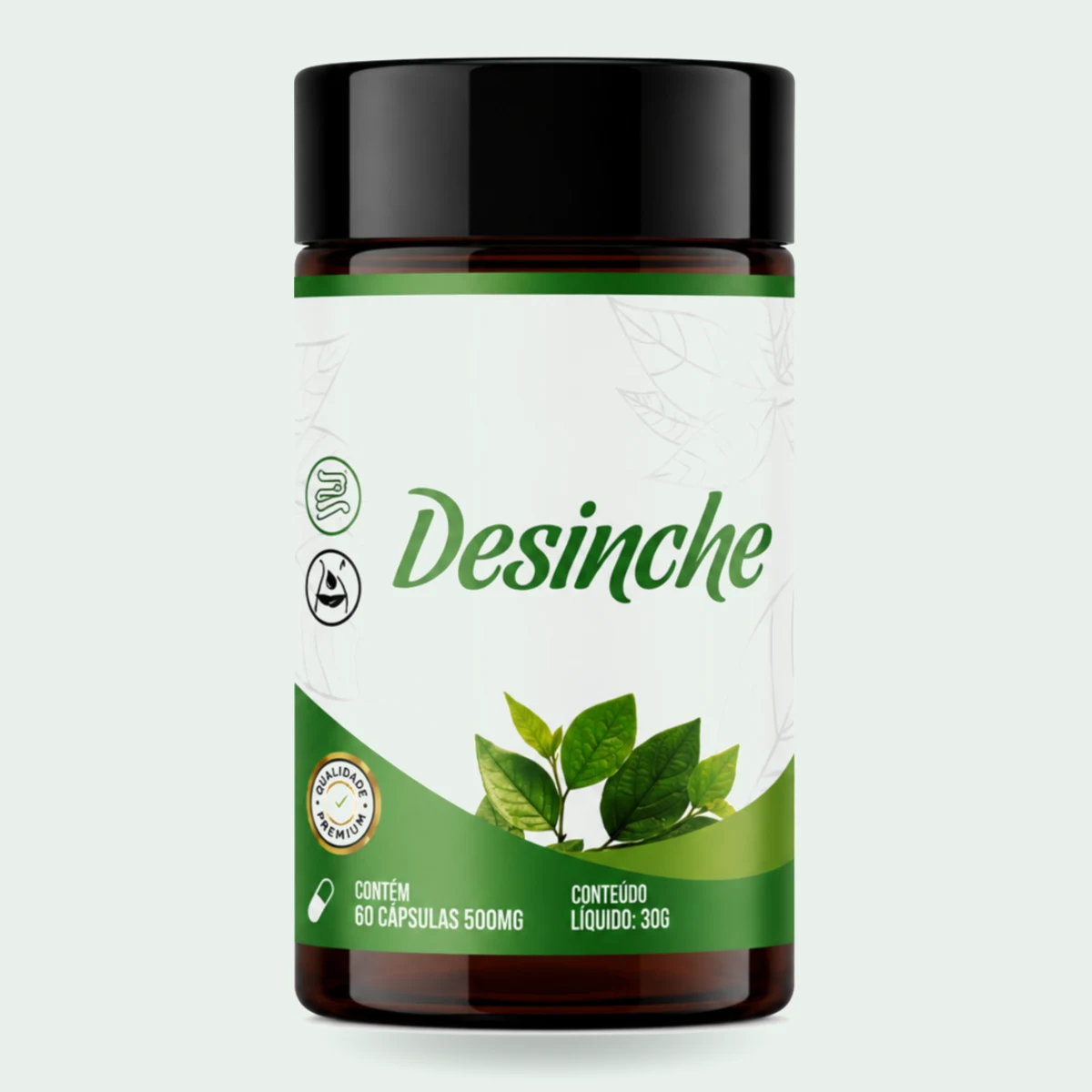 Desinche 60 Cápsulas de 500mg - Retenção de Líquidos e Inchaço