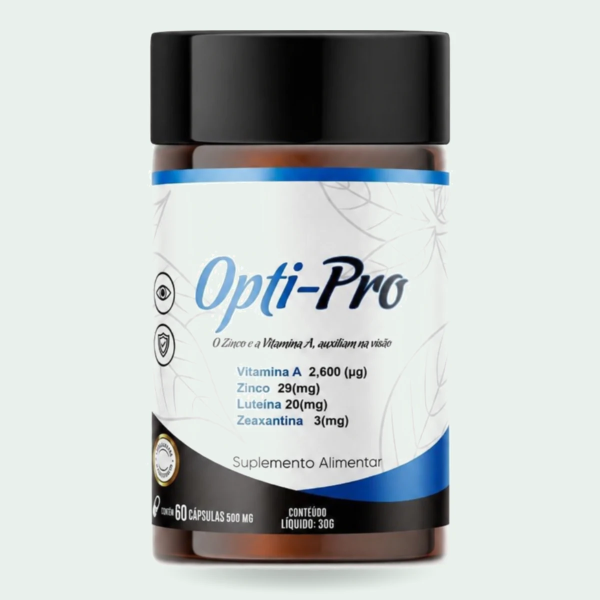 Opti-Pro Luteína, Zeaxantina, Vitamina A e Zinco - 60 Cápsulas