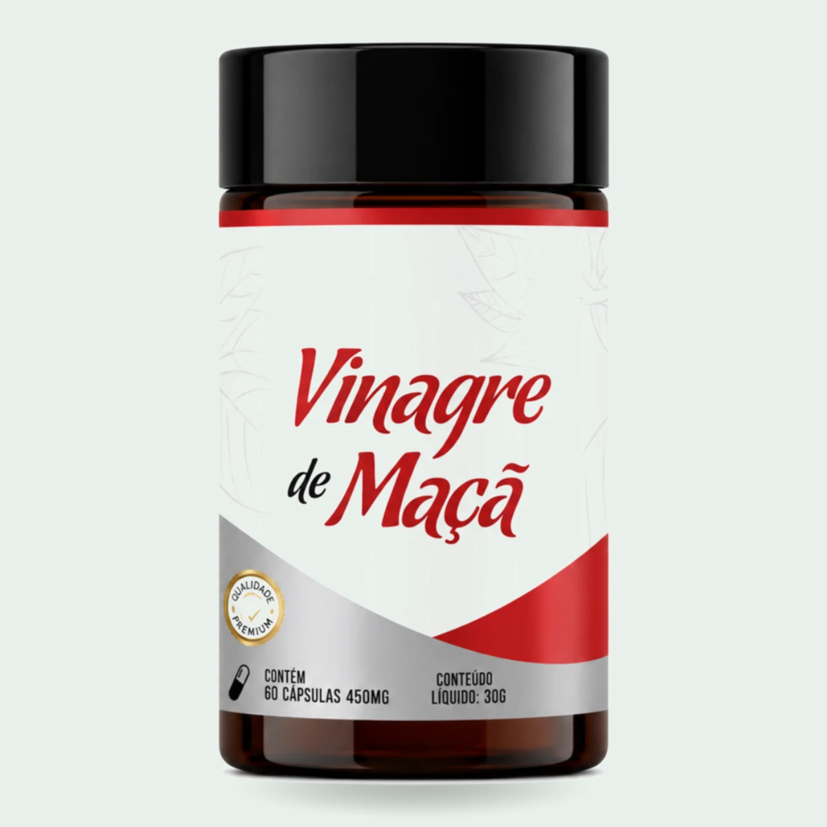 Vinagre de Maçã em Cápsulas - 60 Cápsulas de 450mg