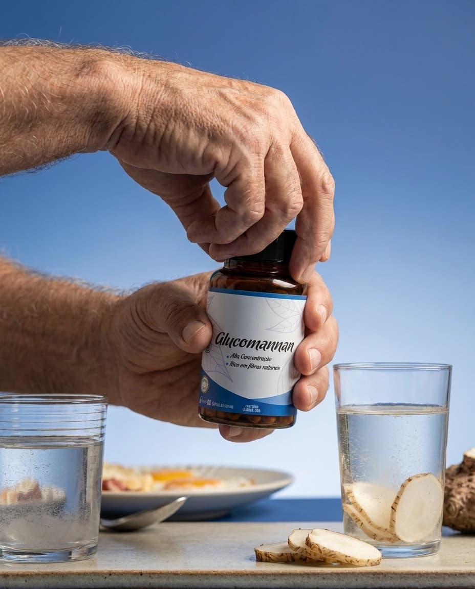 Glucomannan Alta Concentração - 60 Cápsulas de 500mg